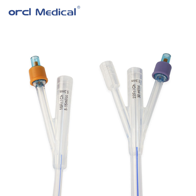All Silicone Urinary Foley Catheter 2 Way for Single Use Standard ...