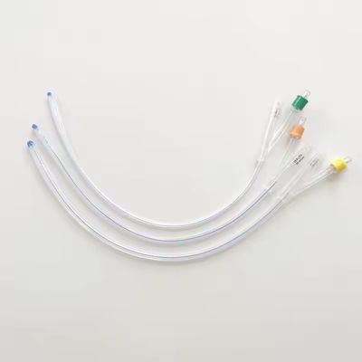 Üretici Foley Kateter 100% Silikon 2 Yolu Balon İdrar Kateteri 14 Fr Silikon Foley Kateter