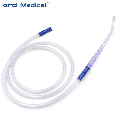 180cm 360cm Tek kullanımlık emici kateter / Yankauer kolu ile PVC emici kateter