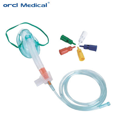 PVC Düzenlenebilir Venturi Non Rebreather Oksijen Maskesi / Oksijen tüpü olan Multi Vent Maskesi