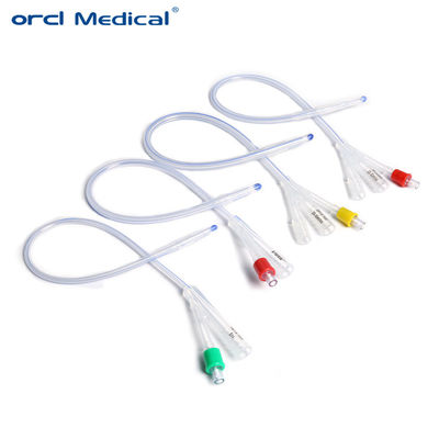 Dirsek Uçlu 2 Yollu/3 Yollu Silikon Foley Kateteri, Rehabilitasyon Merkezlerindeki Üretral Tıkanıklığı Olan Hastalar İçin